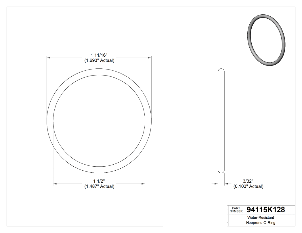 Technical drawing - 94115K128